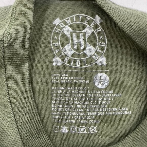 Howitzer Olive Green Short Sleeve Tee Don't Tread On Me - Picture 3 of 4